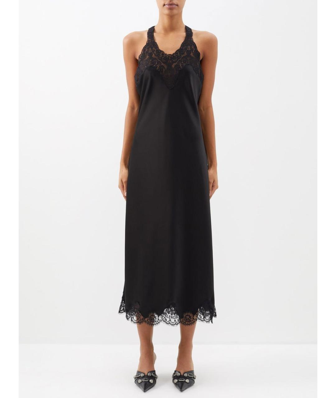 BALENCIAGA Черное ацетатное коктейльное платье, фото 6