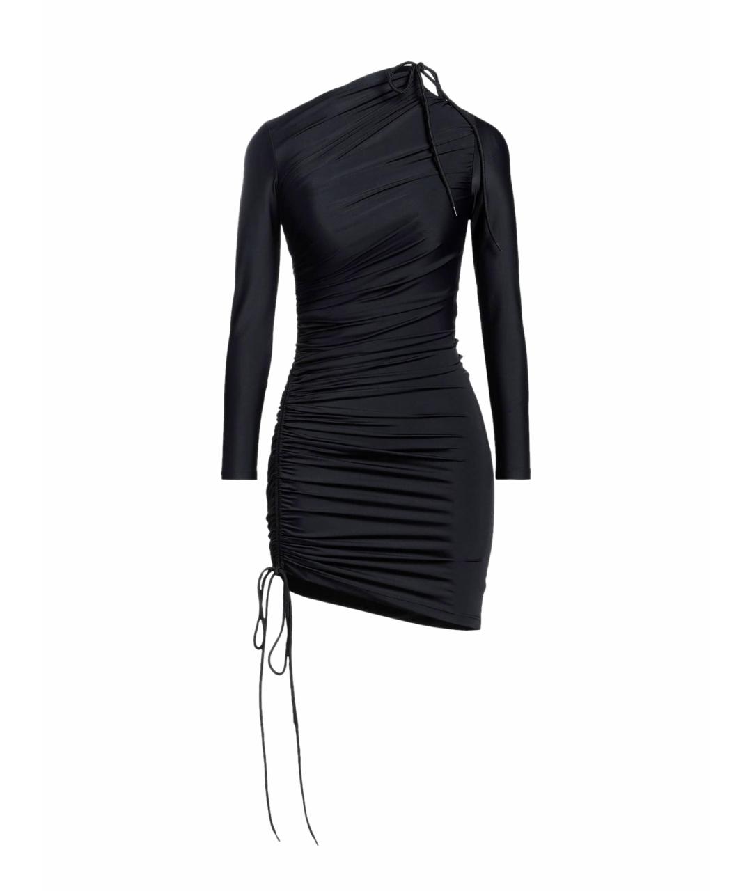 BALENCIAGA Черное полиамидовое коктейльное платье, фото 1