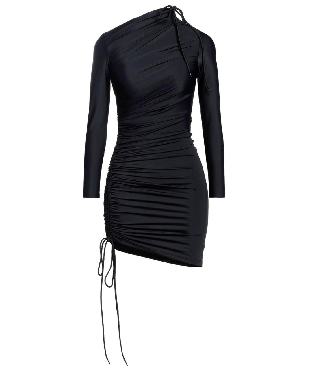 BALENCIAGA Черное полиамидовое коктейльное платье, фото 4