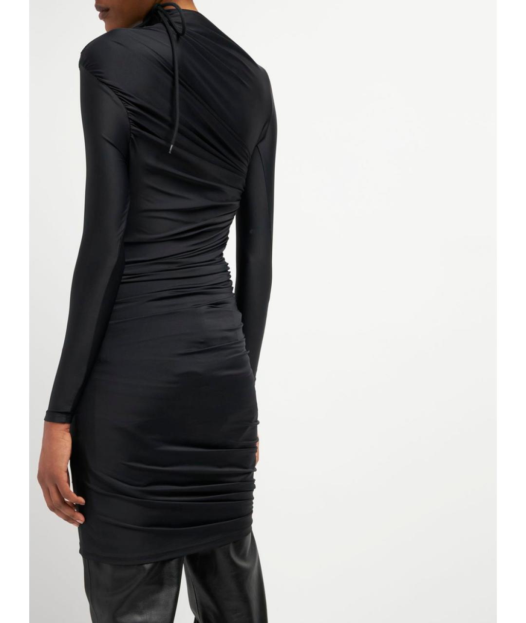 BALENCIAGA Черное полиамидовое коктейльное платье, фото 3