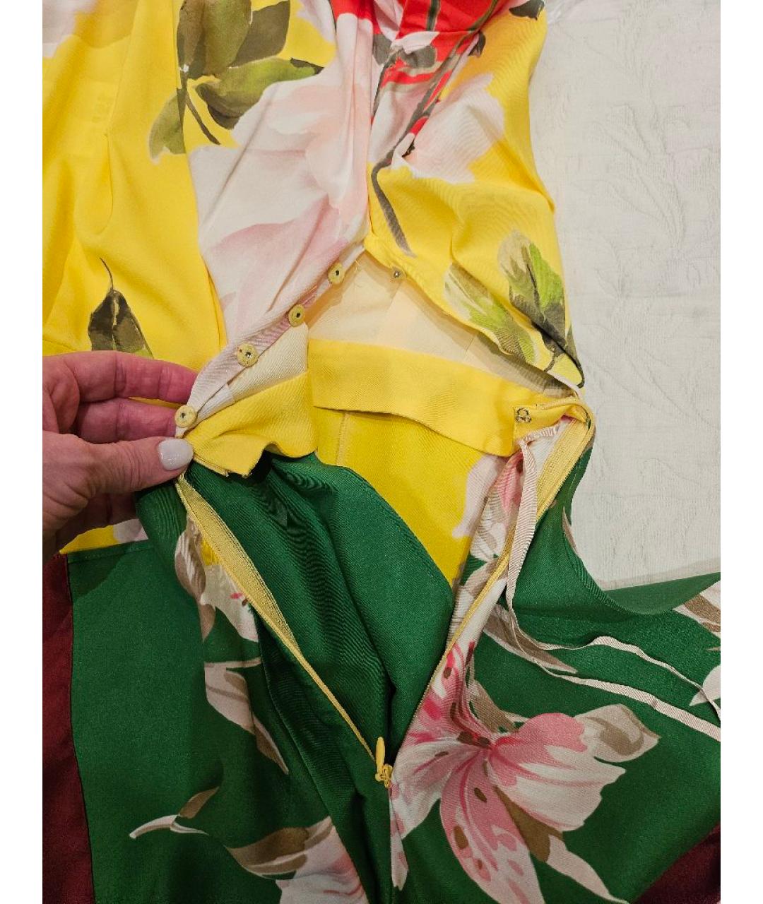 VALENTINO Мульти шелковое платье, фото 9