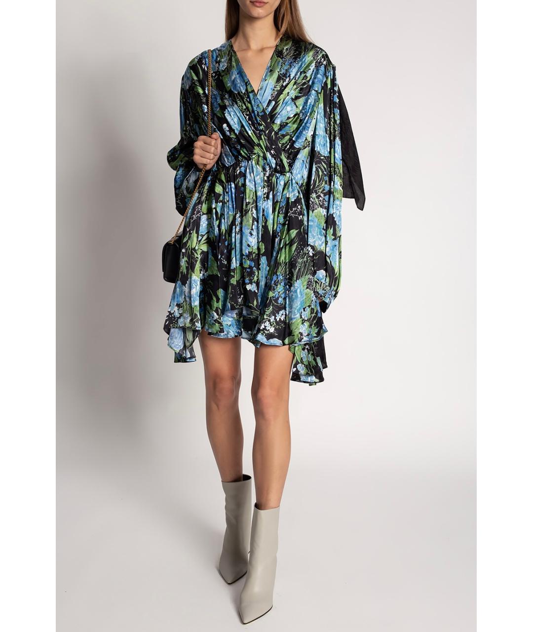 BALENCIAGA Мульти вискозное коктейльное платье, фото 4