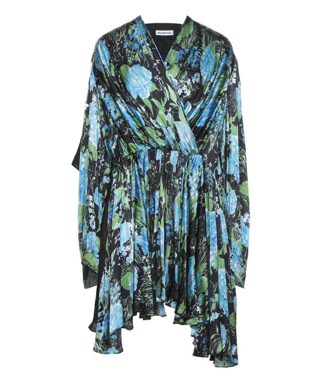 BALENCIAGA Мульти вискозное коктейльное платье, фото 7