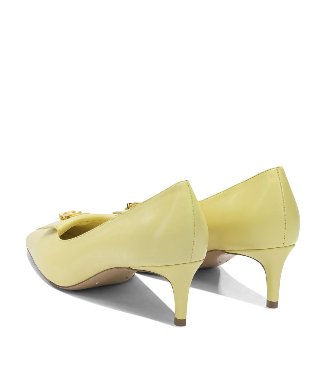 KHAITE Желтые кожаные туфли, фото 3