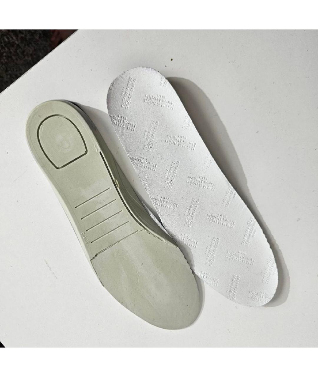 MAISON MARGIELA Черные замшевые низкие кроссовки / кеды, фото 8