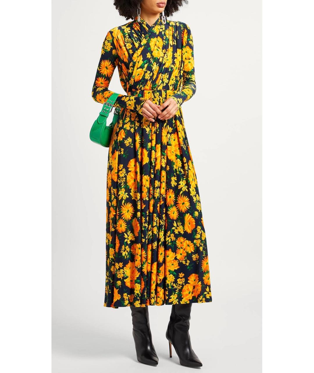 BALENCIAGA Мульти вискозное коктейльное платье, фото 2