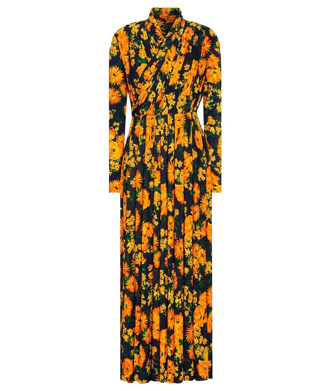 BALENCIAGA Мульти вискозное коктейльное платье, фото 1