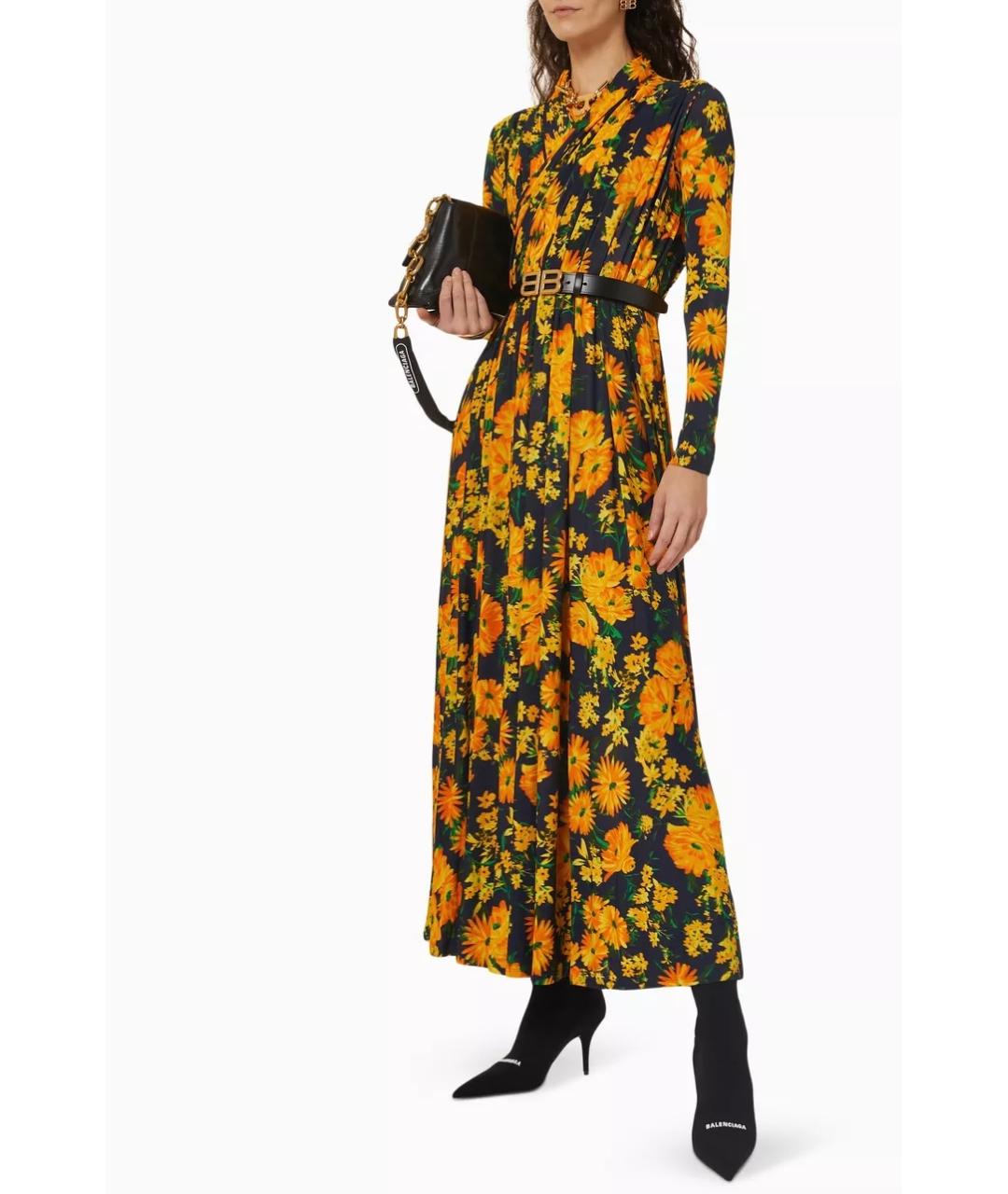 BALENCIAGA Мульти вискозное коктейльное платье, фото 4