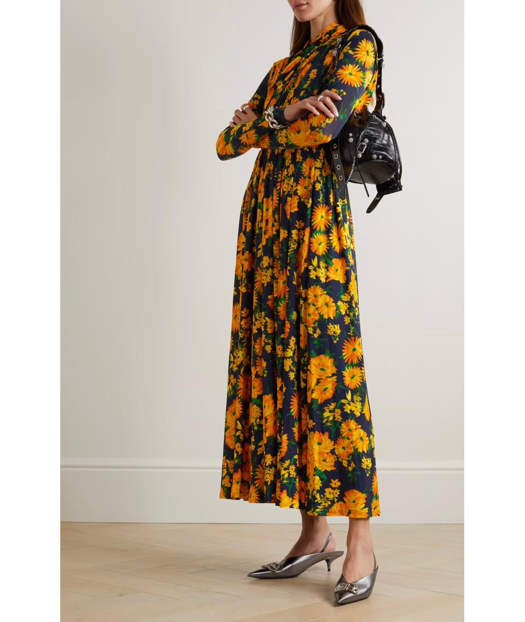 BALENCIAGA Мульти вискозное коктейльное платье, фото 7