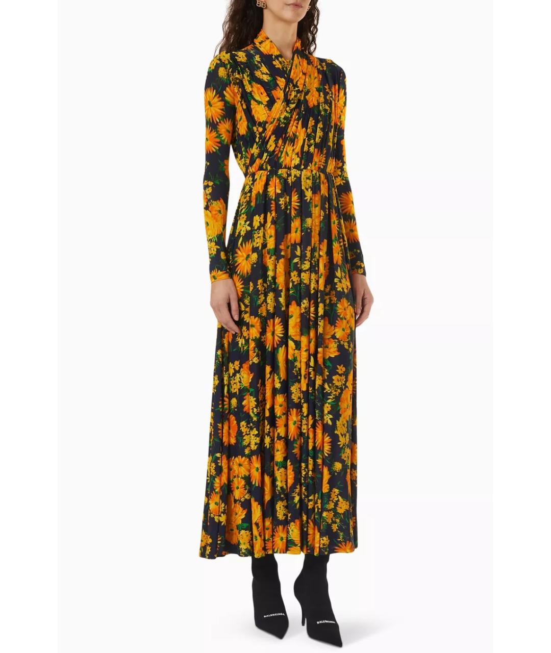 BALENCIAGA Мульти вискозное коктейльное платье, фото 5