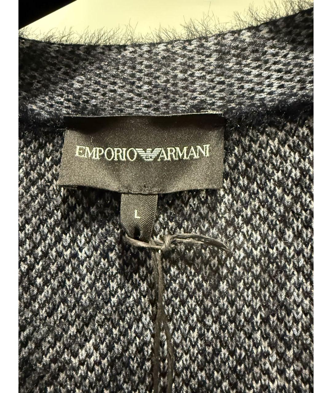 EMPORIO ARMANI Синий вискозный кардиган, фото 2