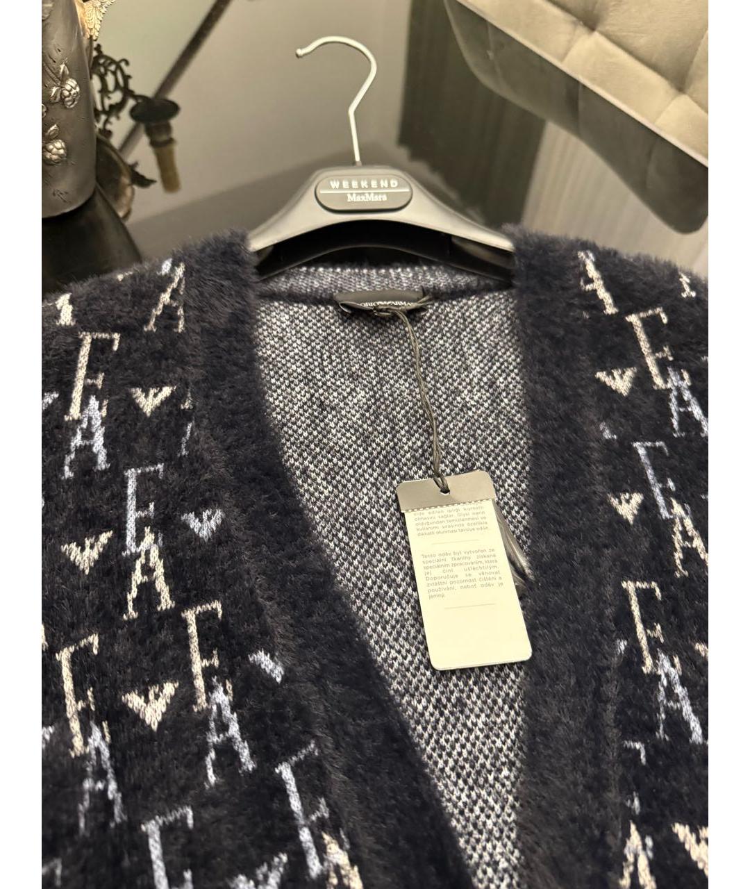 EMPORIO ARMANI Синий вискозный кардиган, фото 8