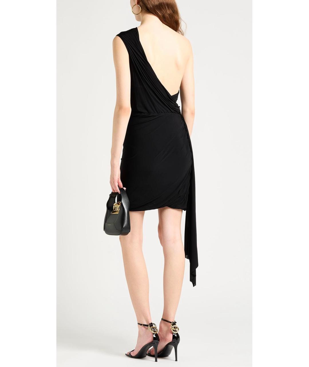 BALENCIAGA Черное вискозное коктейльное платье, фото 3