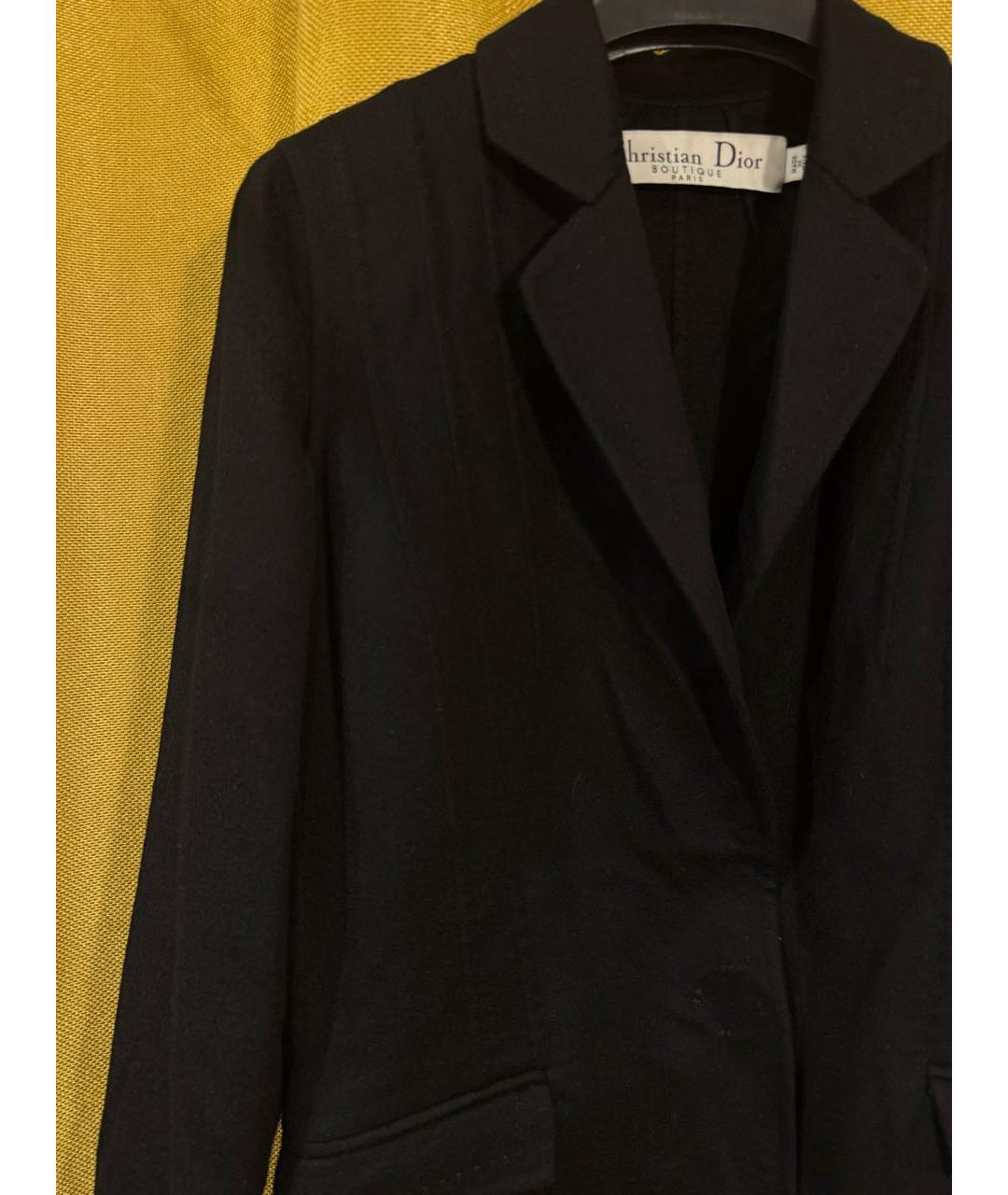 CHRISTIAN DIOR Черный кашемировый жакет/пиджак, фото 8