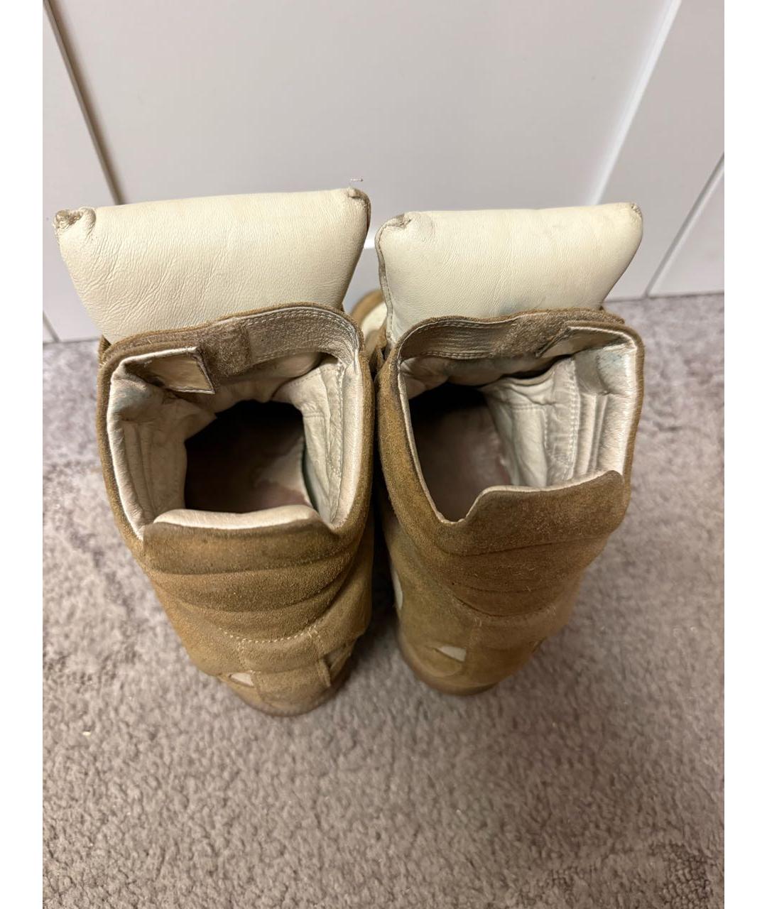 ISABEL MARANT Бежевые замшевые кроссовки, фото 3