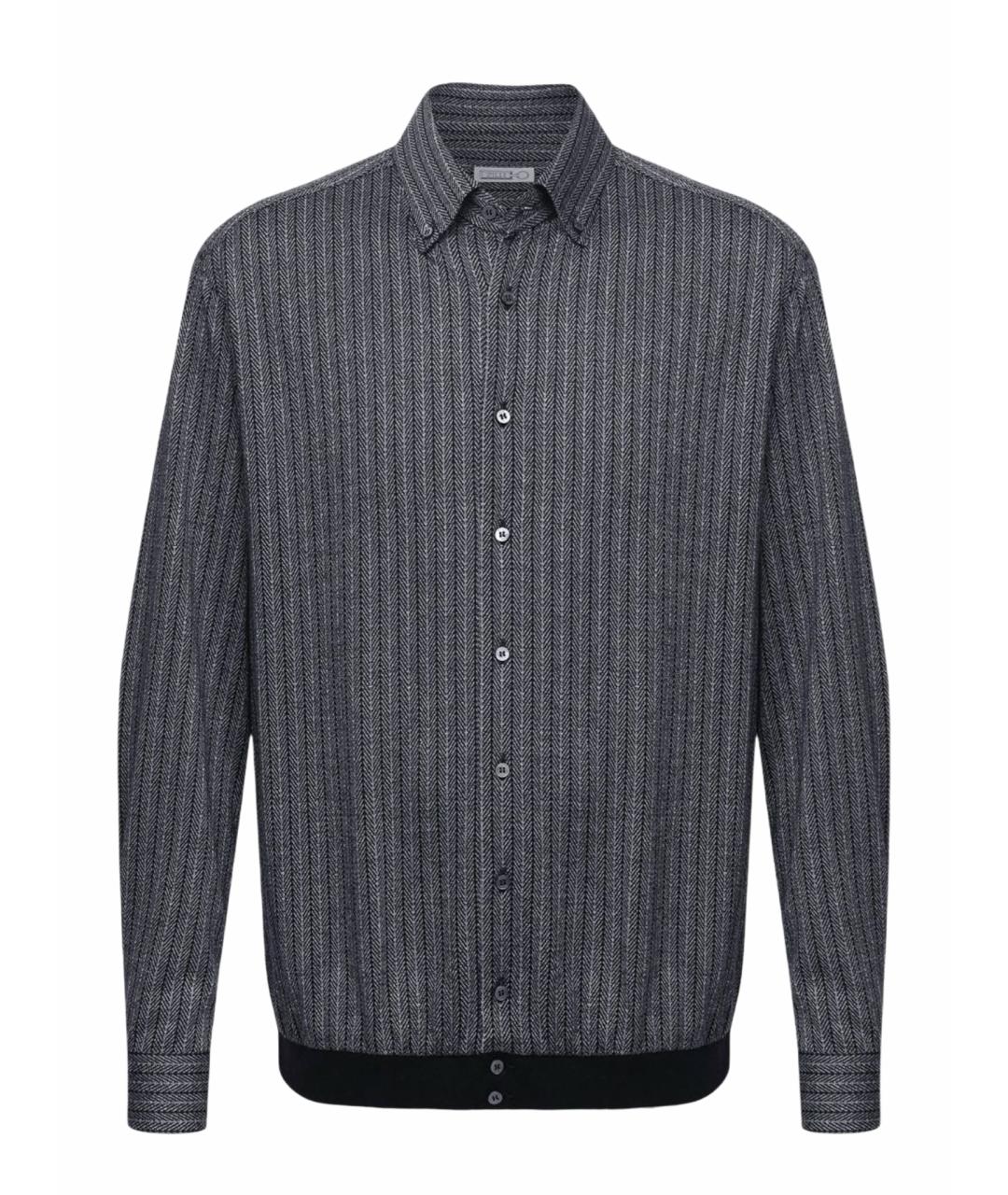 ZILLI Серая хлопко-шелковая кэжуал рубашка, фото 1