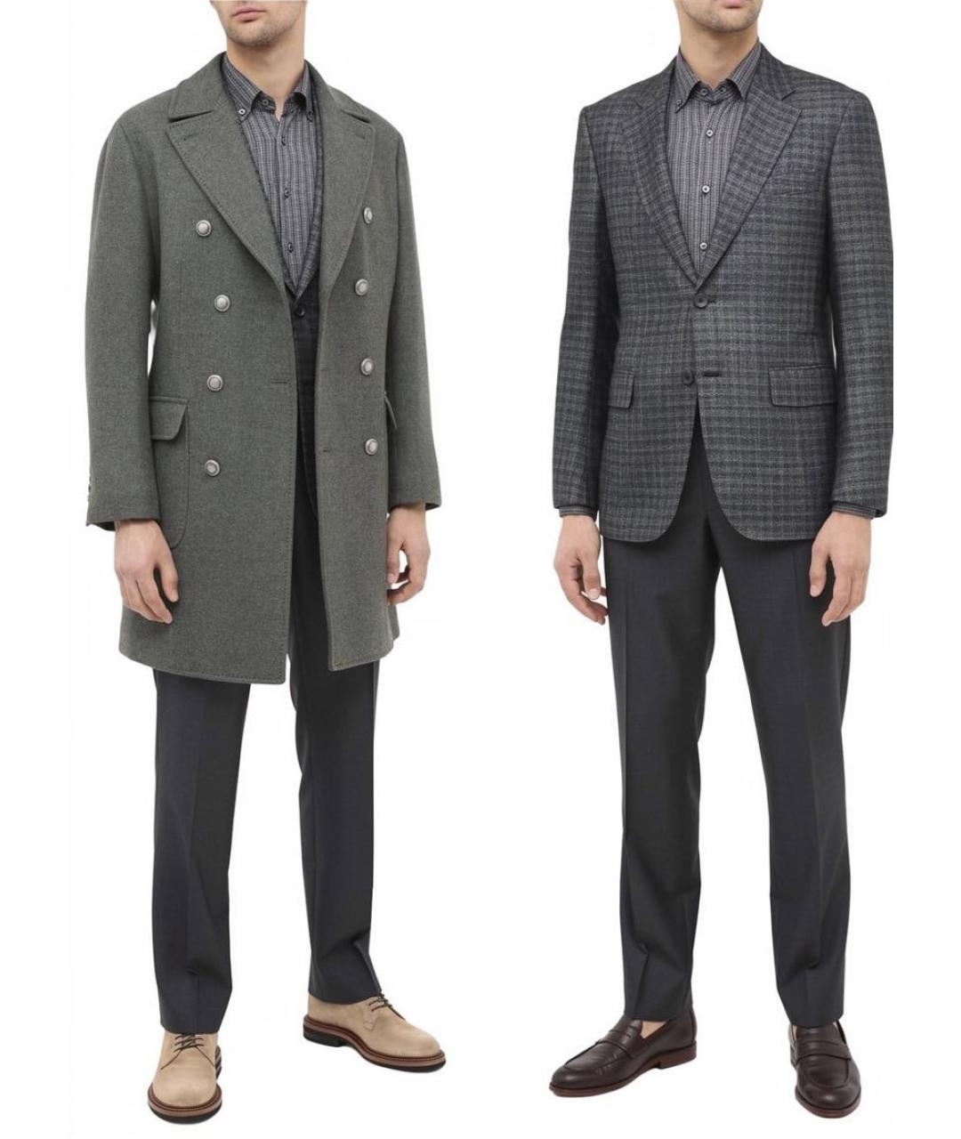 ZILLI Серая хлопко-шелковая кэжуал рубашка, фото 6