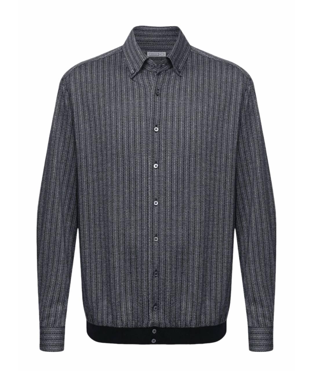 ZILLI Серая хлопко-шелковая кэжуал рубашка, фото 1