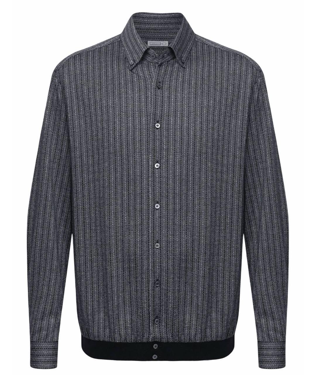 ZILLI Серая хлопко-шелковая кэжуал рубашка, фото 8