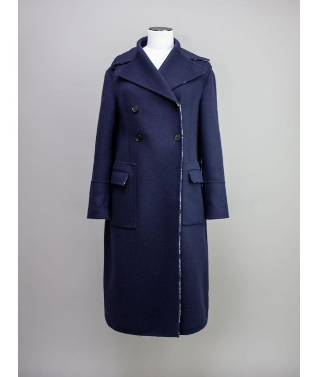 CHRISTIAN DIOR Темно-синее шерстяное пальто, фото 8