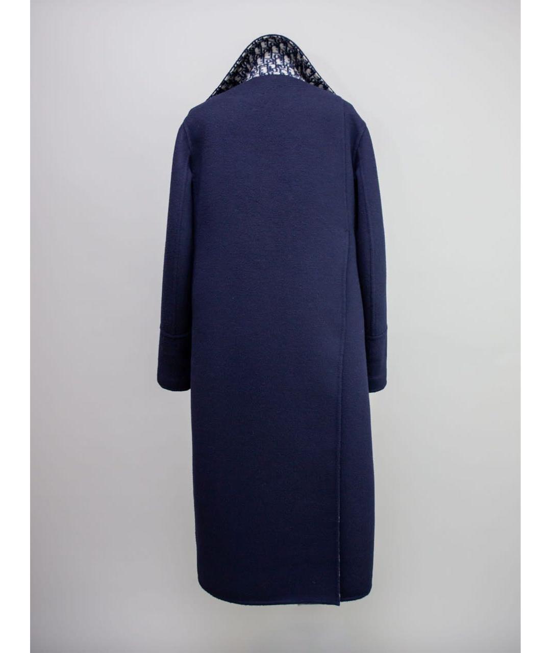 CHRISTIAN DIOR Темно-синее шерстяное пальто, фото 2