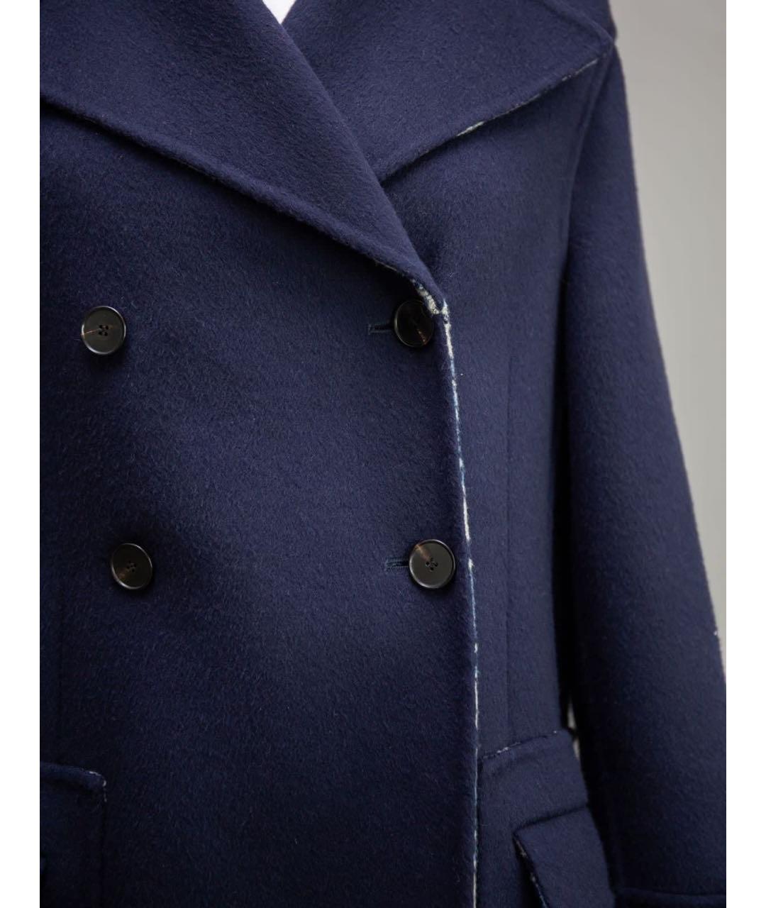 CHRISTIAN DIOR Темно-синее шерстяное пальто, фото 3