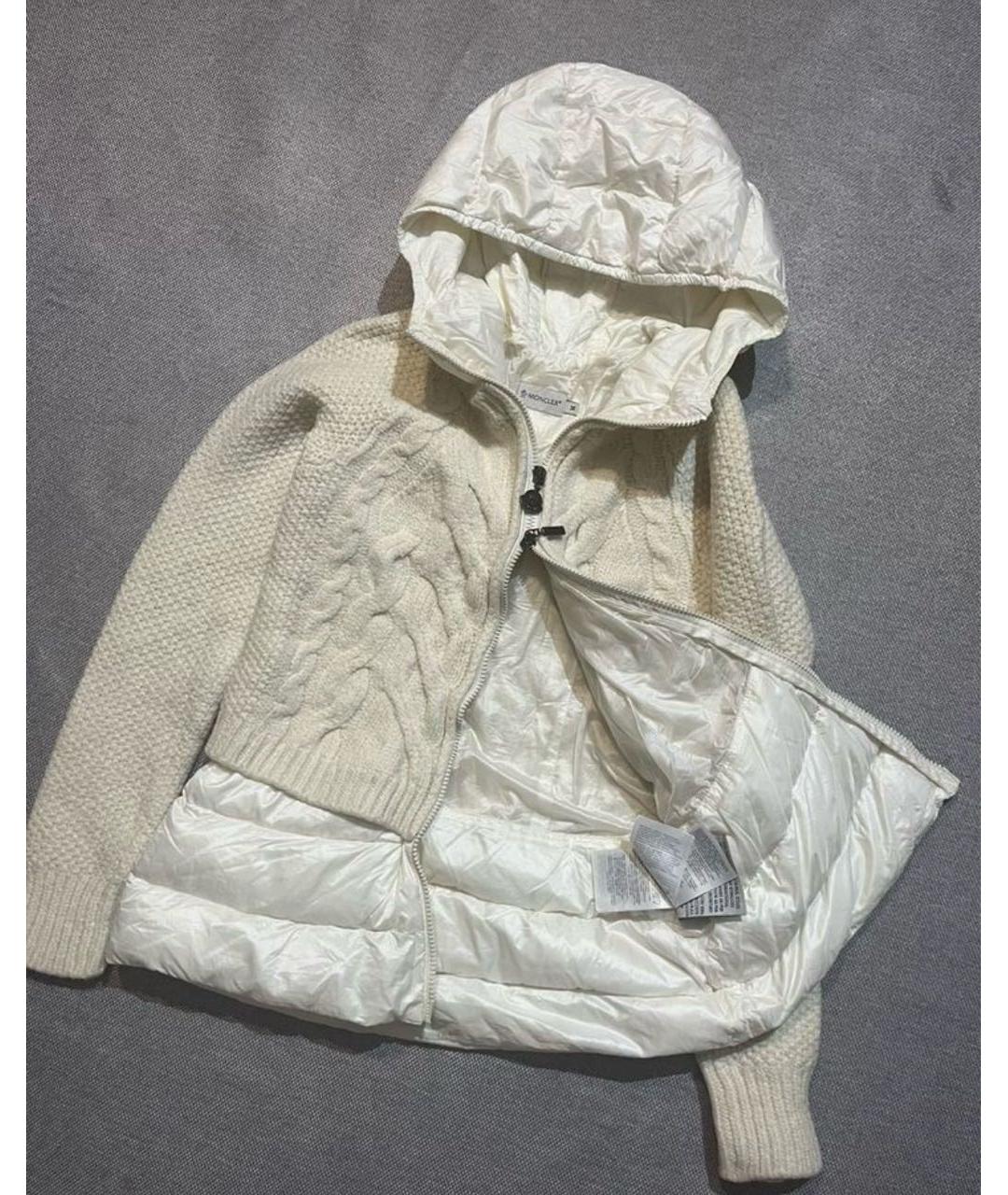 MONCLER Бежевый шерстяной джемпер / свитер, фото 3