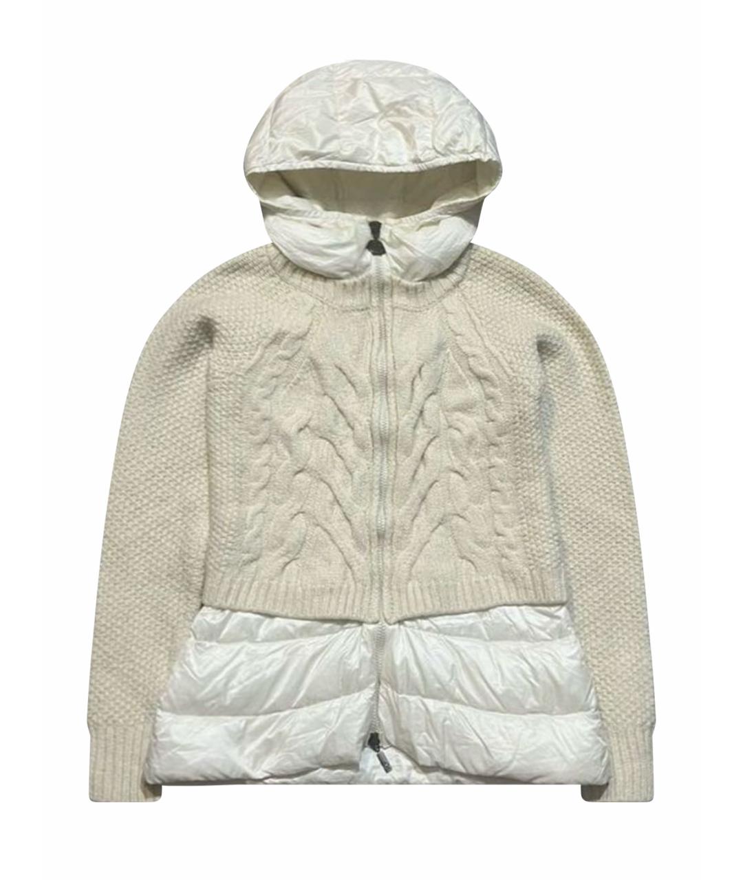 MONCLER Бежевый шерстяной джемпер / свитер, фото 4