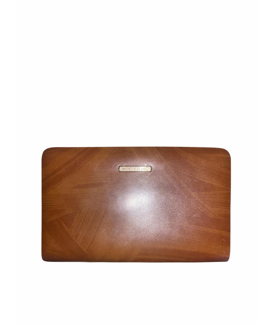 MONTBLANC Коричневая кожаная барсетка, фото 1