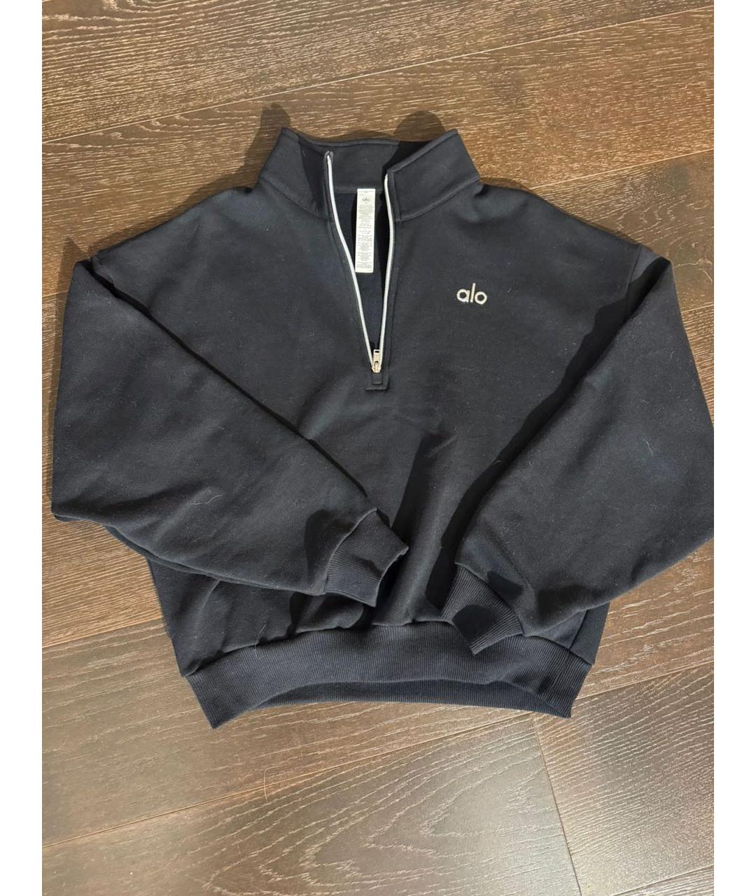 ALO YOGA Черный хлопковый костюм с брюками, фото 2