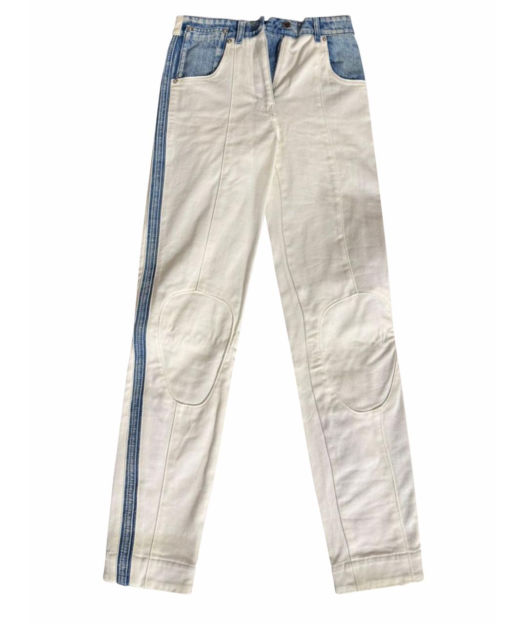 LOUIS VUITTON Белые хлопковые джинсы слим, фото 1