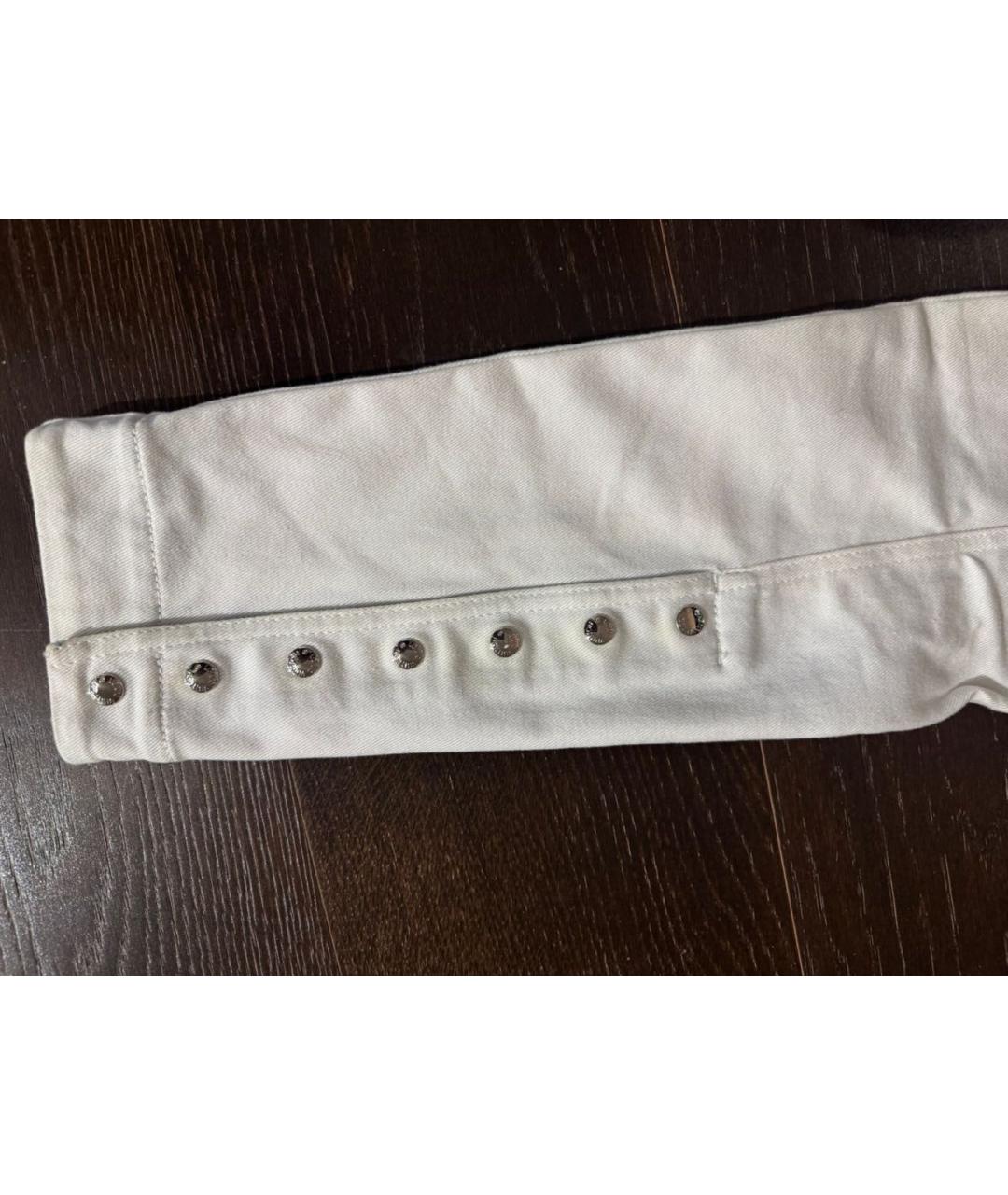 LOUIS VUITTON Белые хлопковые джинсы слим, фото 5