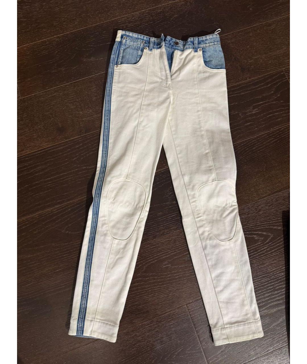 LOUIS VUITTON Белые хлопковые джинсы слим, фото 7
