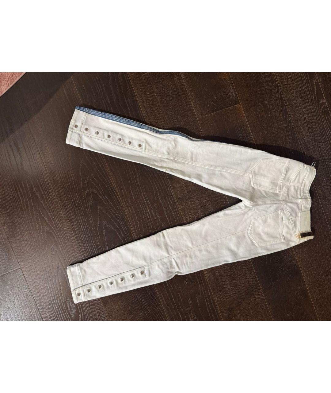 LOUIS VUITTON Белые хлопковые джинсы слим, фото 4