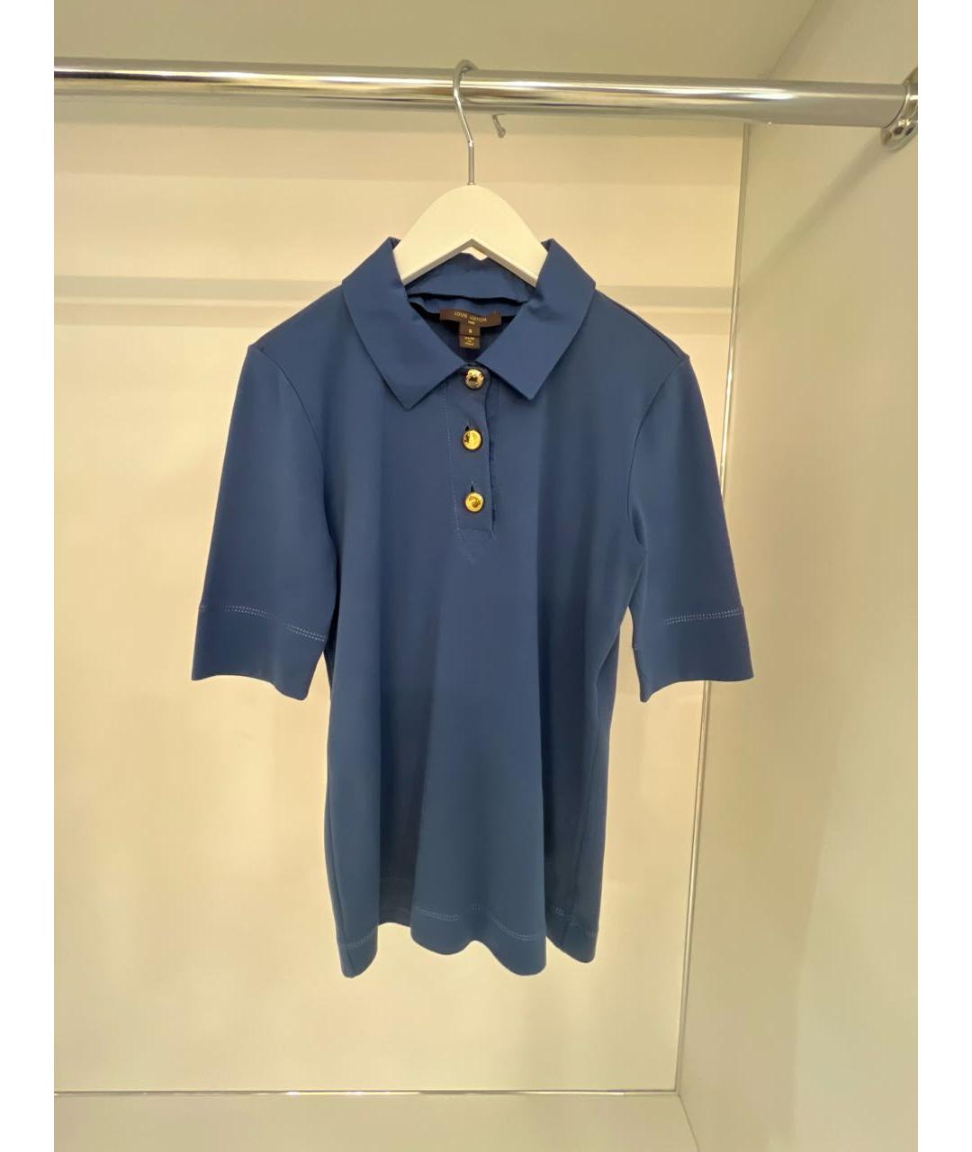 LOUIS VUITTON Синяя хлопковая футболка, фото 7