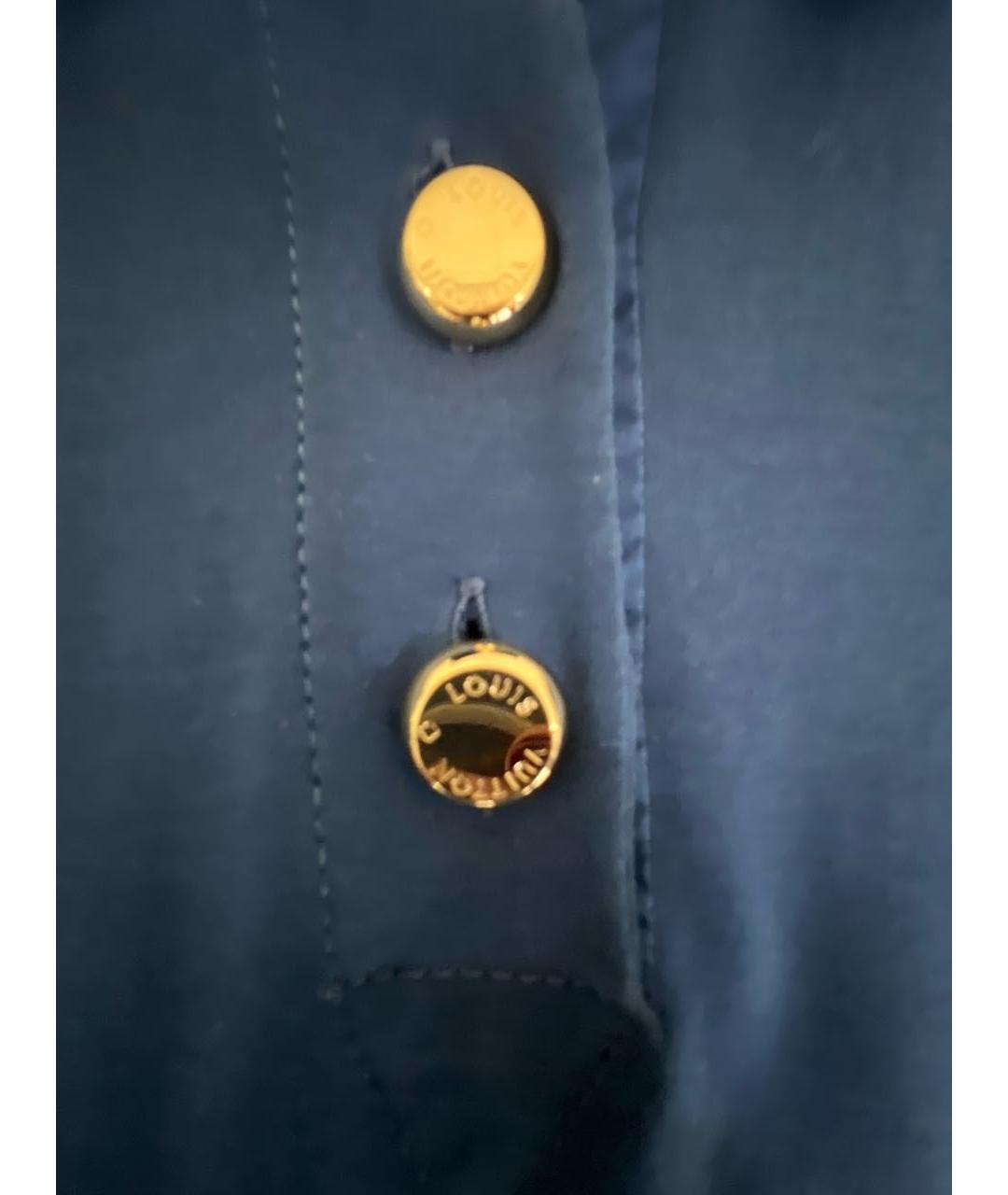 LOUIS VUITTON Синяя хлопковая футболка, фото 4