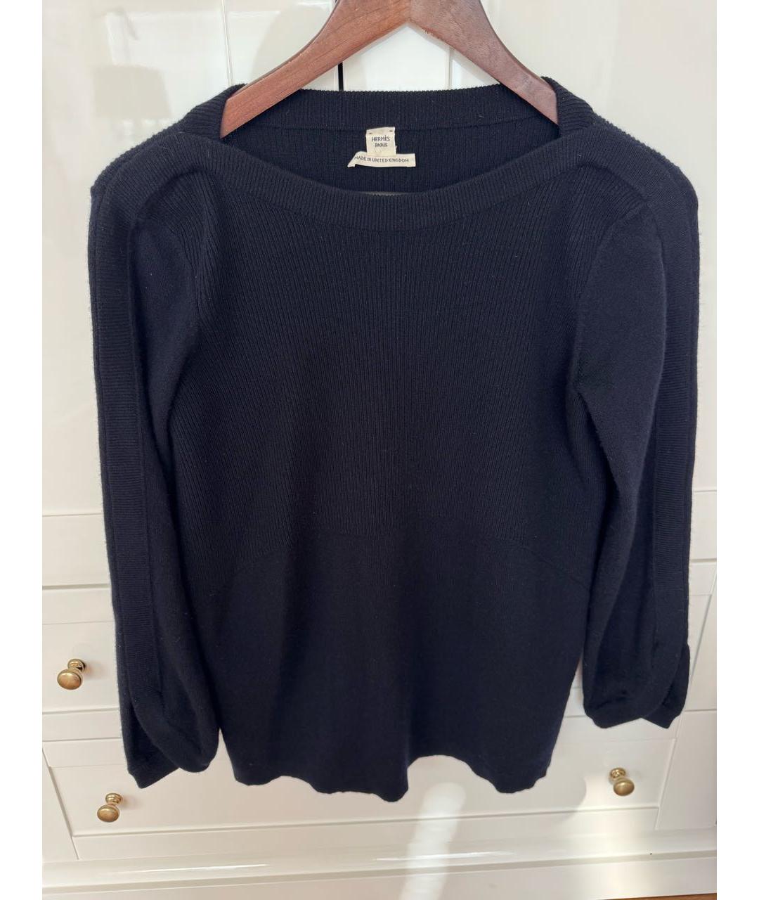 HERMES Синий кашемировый джемпер / свитер, фото 5
