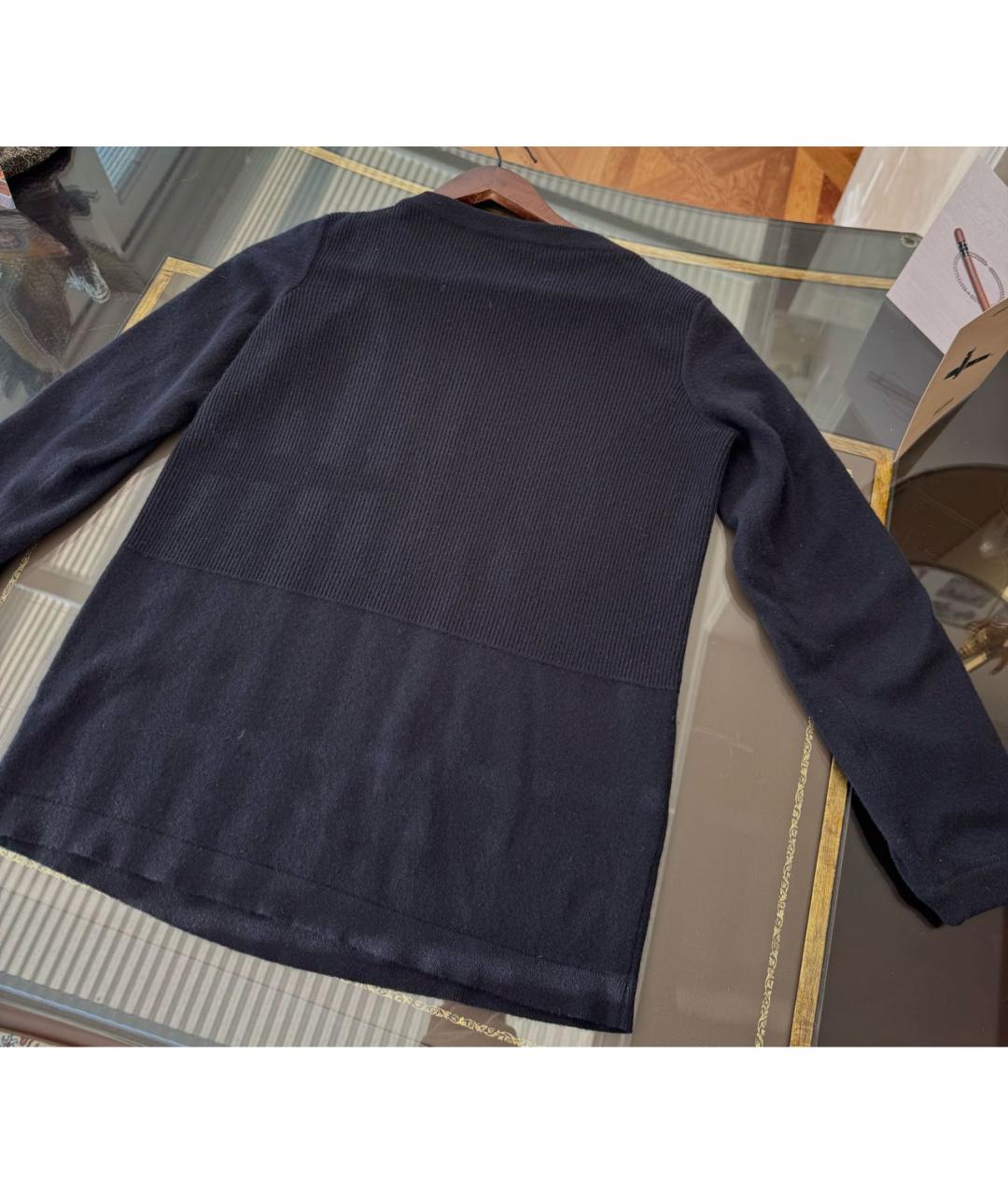 HERMES Синий кашемировый джемпер / свитер, фото 6