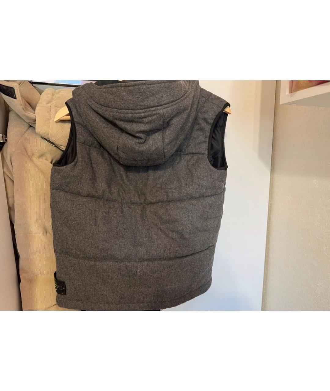 STONE ISLAND Серый шерстяной жилет, фото 2