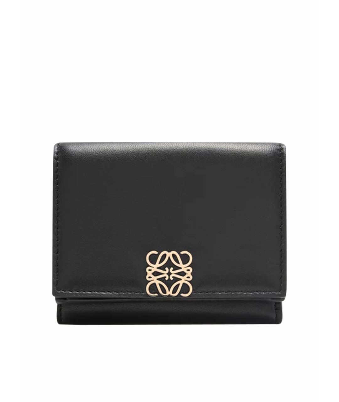 LOEWE Черный кожаный кошелек, фото 1