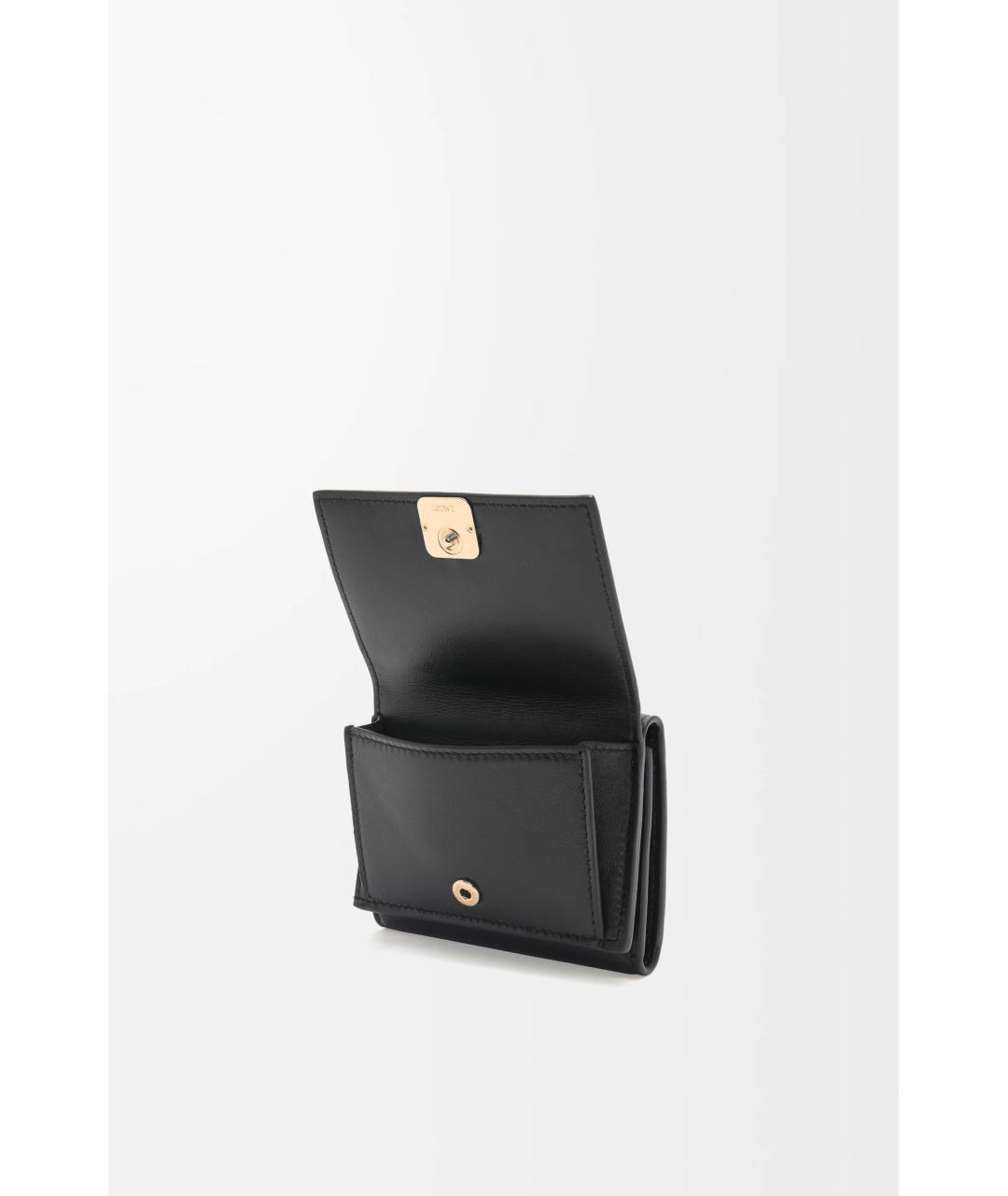 LOEWE Черный кожаный кошелек, фото 3
