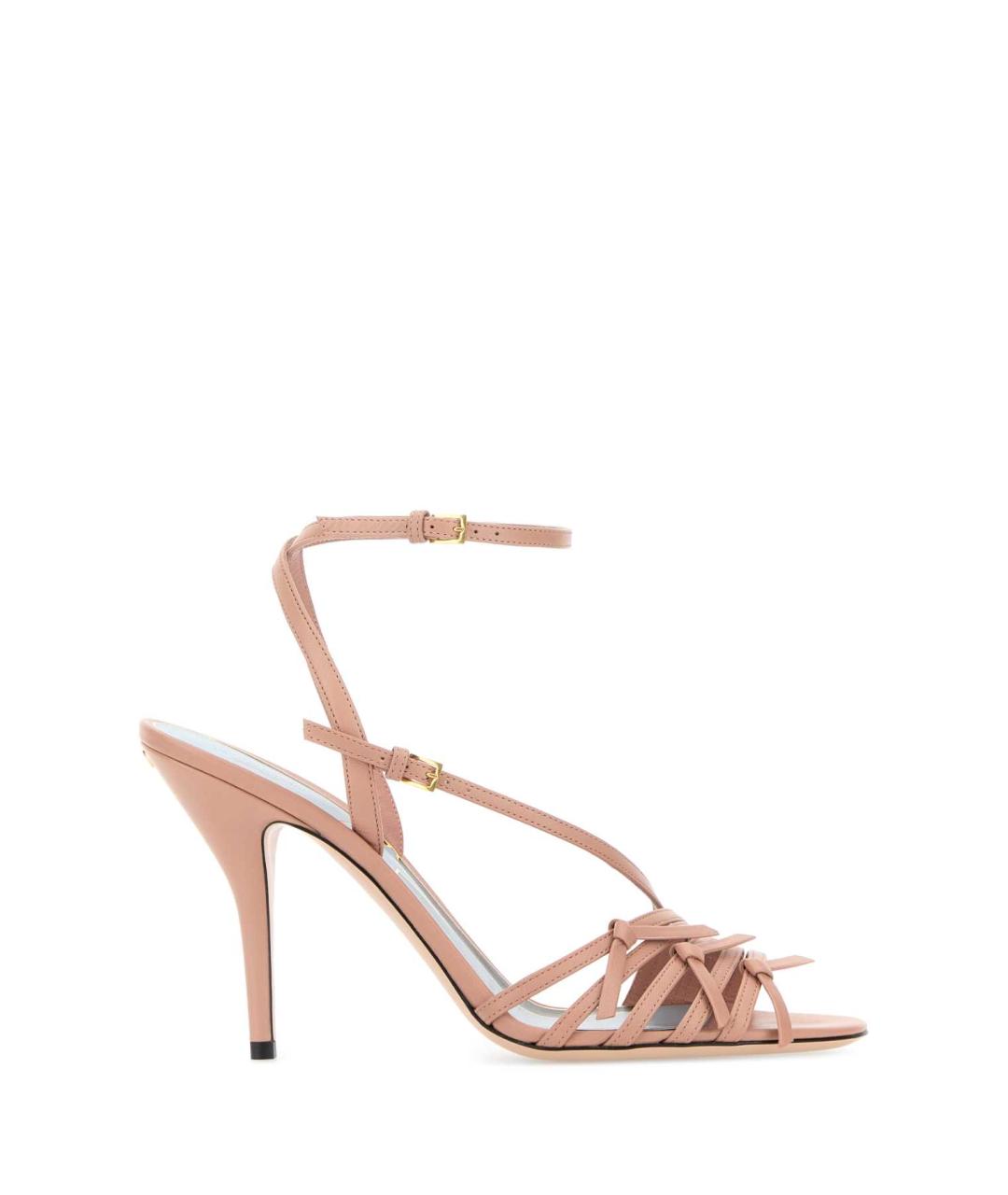 VALENTINO Розовые кожаные босоножки, фото 1