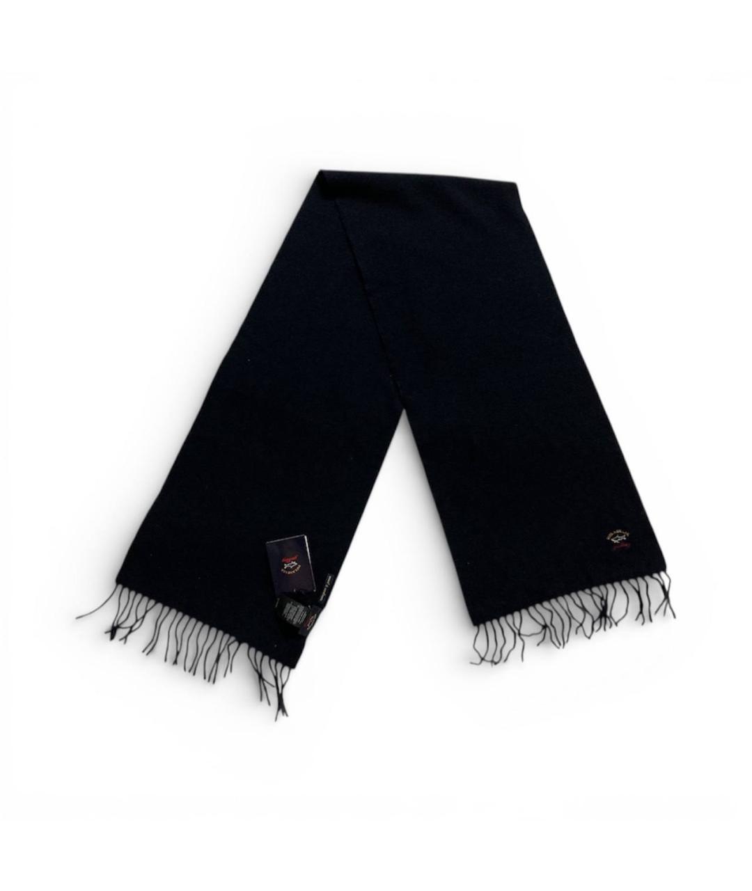 PAUL & SHARK Темно-синий кашемировый шарф, фото 2