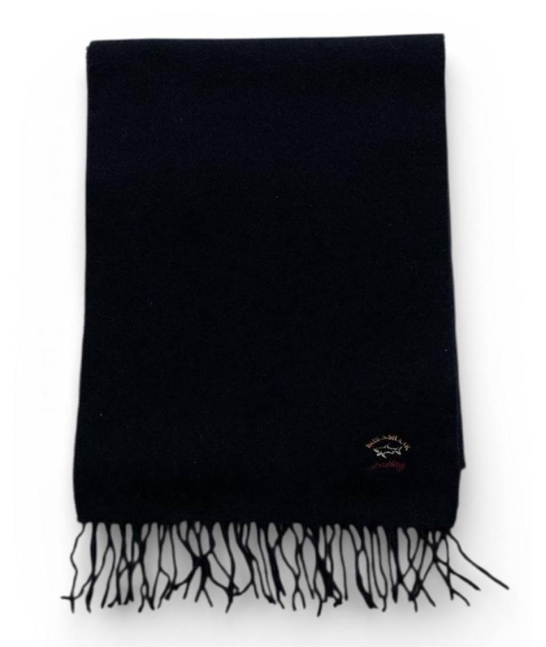 PAUL & SHARK Темно-синий кашемировый шарф, фото 5