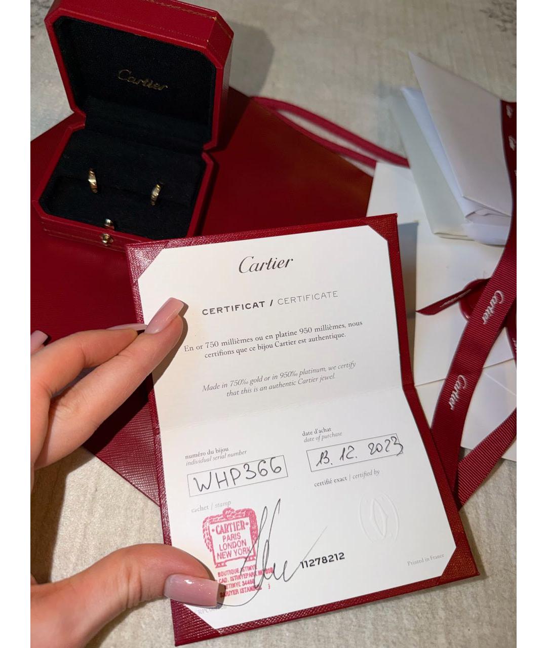 CARTIER Золотые серьги из желтого золота, фото 8