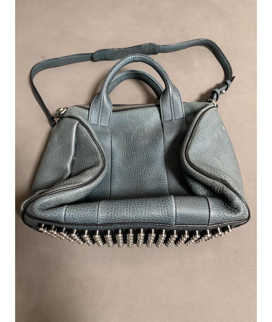 ALEXANDER WANG Бирюзовая кожаная сумка тоут, фото 7