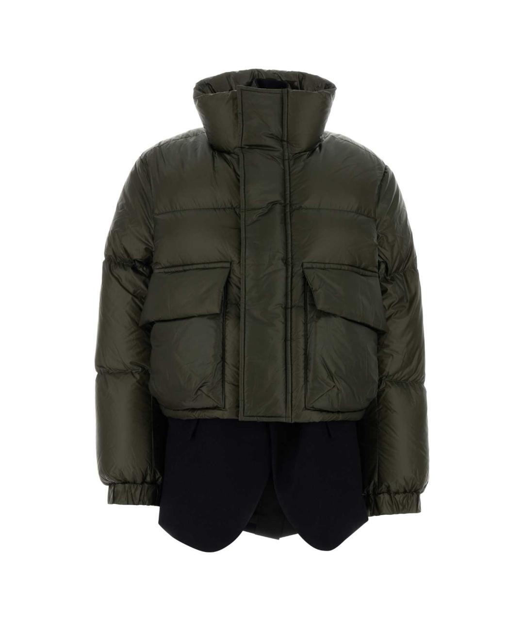 SACAI Зеленый полиамидовый пуховик, фото 1