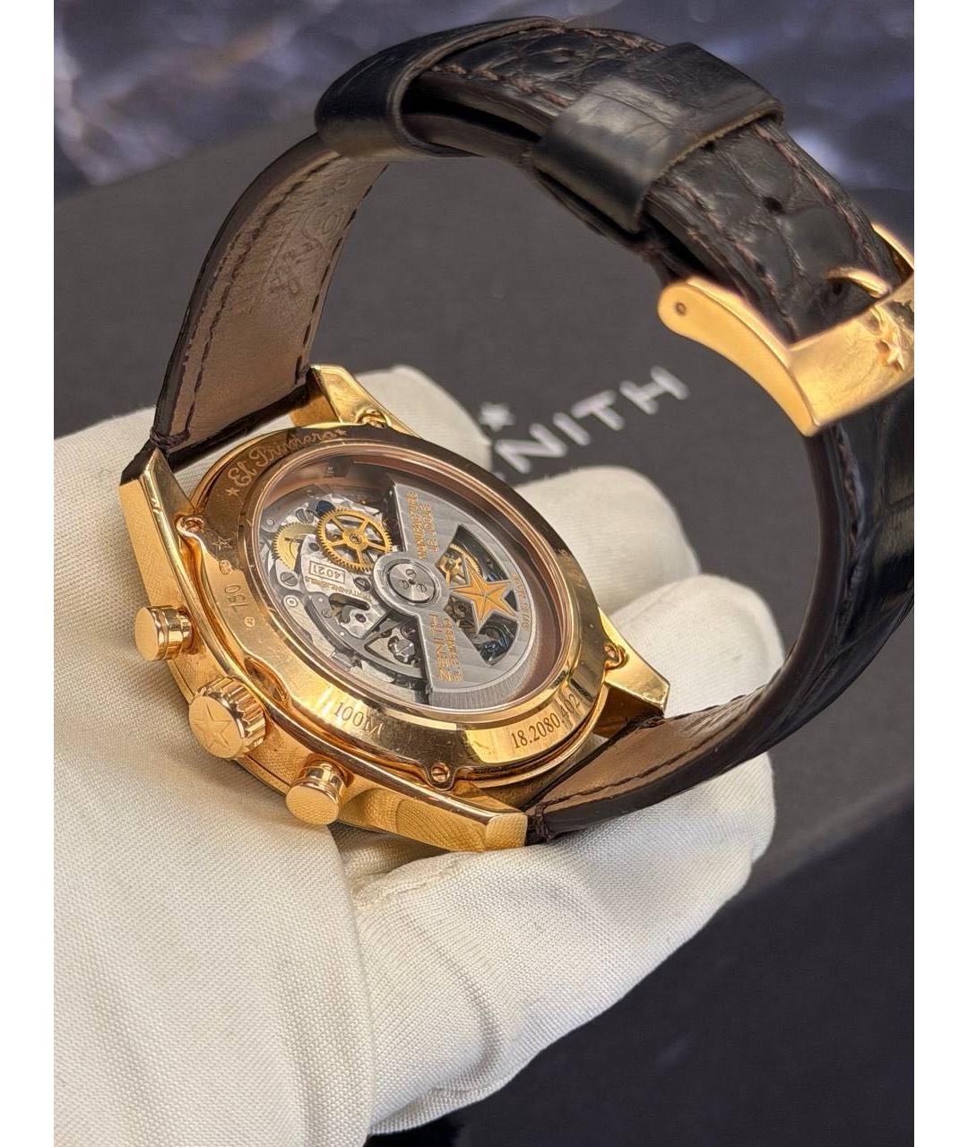 ZENITH Золотые часы из розового золота, фото 6