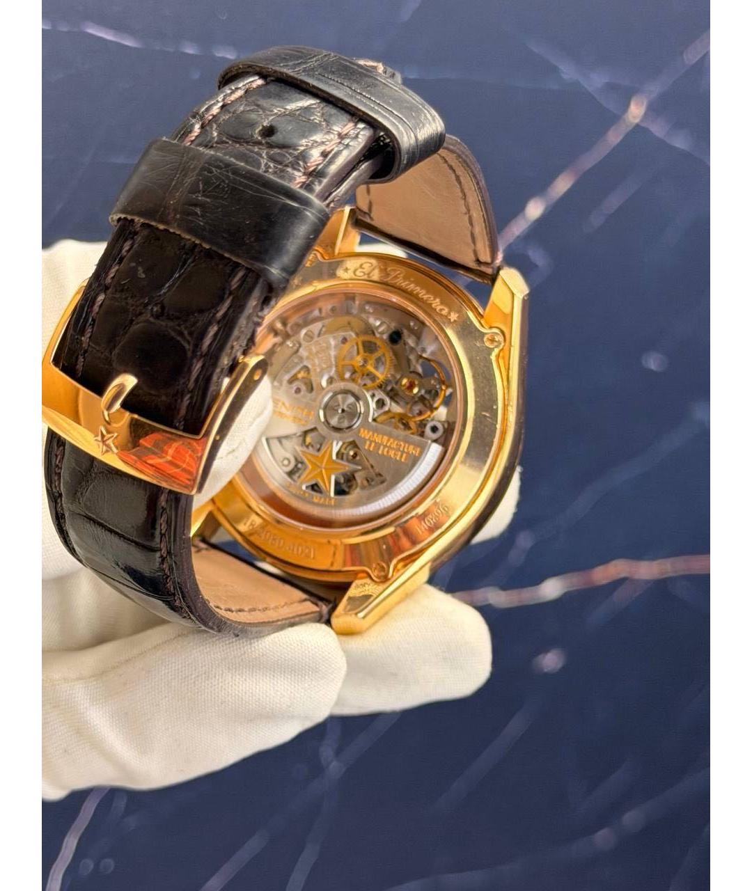 ZENITH Золотые часы из розового золота, фото 5