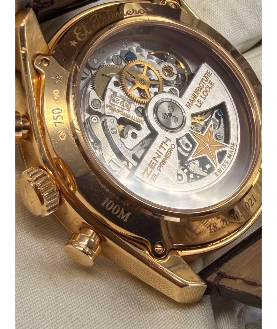 ZENITH Золотые часы из розового золота, фото 4